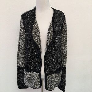 Vince Open Cardigan Jacket Size Medium Black